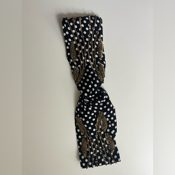 Anthropologie Polka dot Beaded Headband - Picture 2 of 4